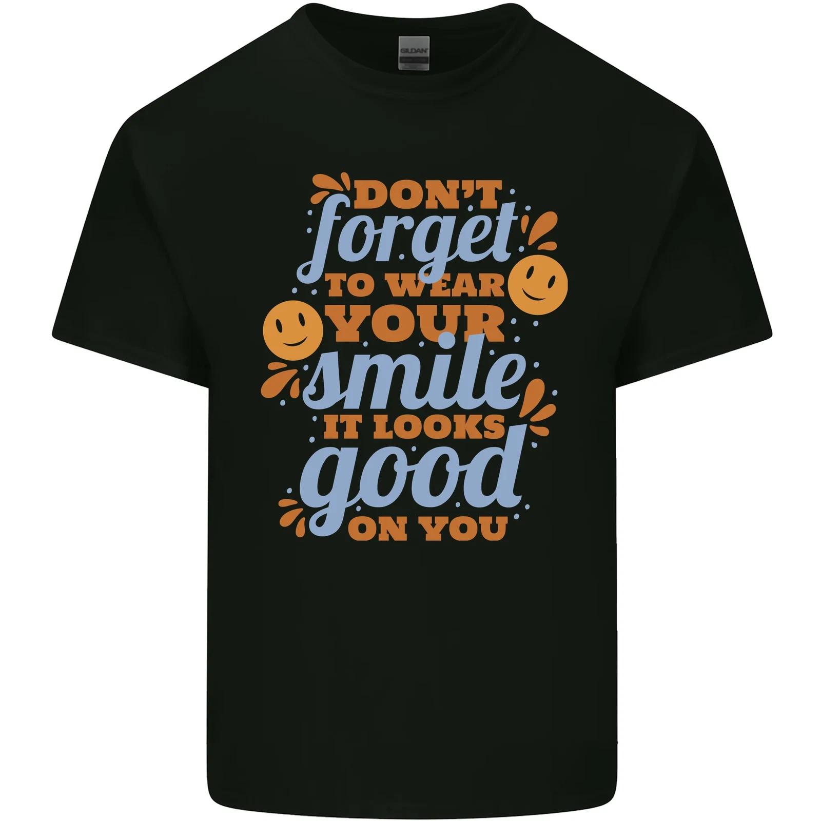 Wear Your Smile Feel Good Happy Joy Love Kids T-Shirt Childrens 2XL