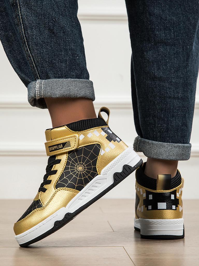 Dziecięce Wysokie Wodoodporne Buty Sportowe z Nadrukiem Pająka 2025