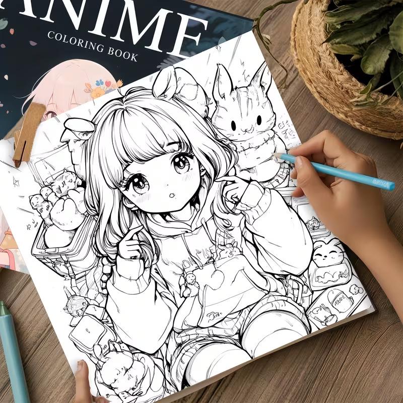 International Anime Coloring & Doodle Notebook