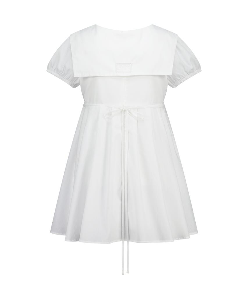 Iligo Sailor Collar Dress White