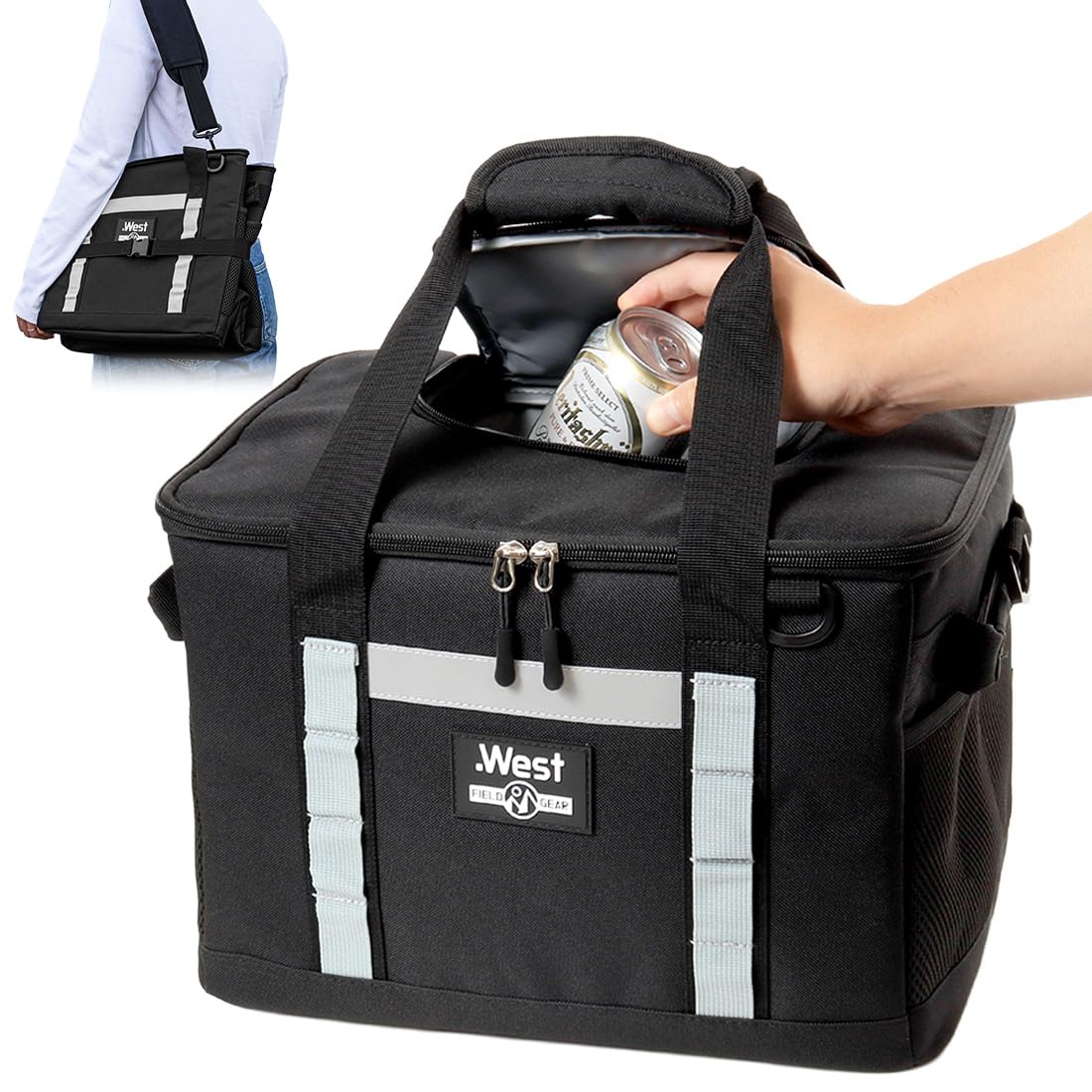 

Cooler Box Insulated Bag by Outdoor 20L 30L Large Keeps Food Cool and Compact Cooler Bag for and Outdoor Activities [Recommended Guides] Capacity, чорний