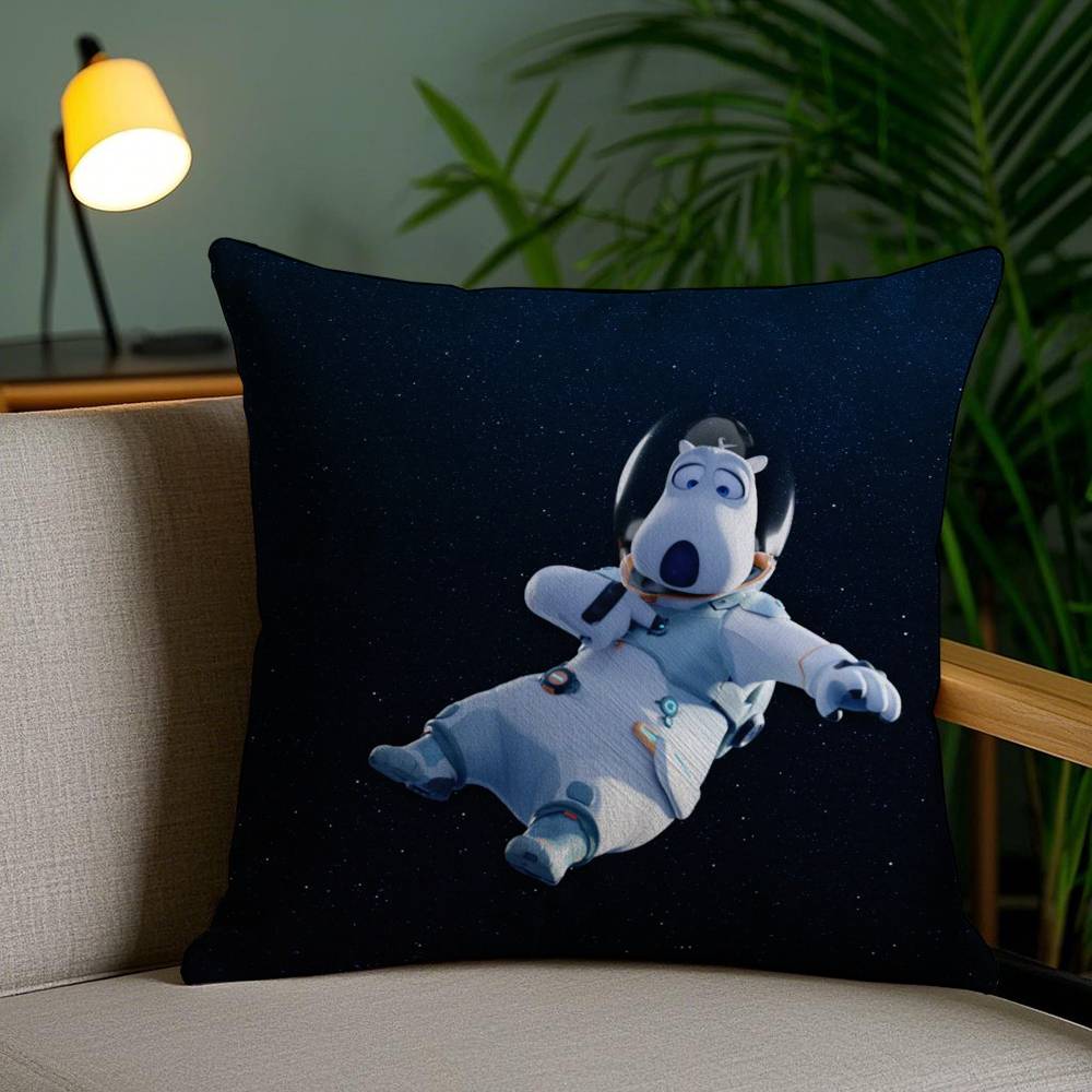 Cute B-Backkom Pillow Case Home Dorm Chair Back Short Plush Double-sided Printing Office Nap Time Cushion Cover