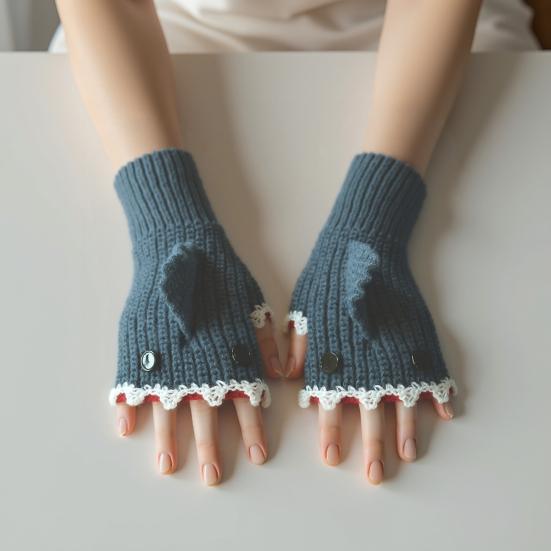 Shark Bite Knitted Gloves Cute Shark Fingerless Gloves Stretchy Warm Knit Gloves Christmas Birthday Gift for Shark Lovers Women Men Teens