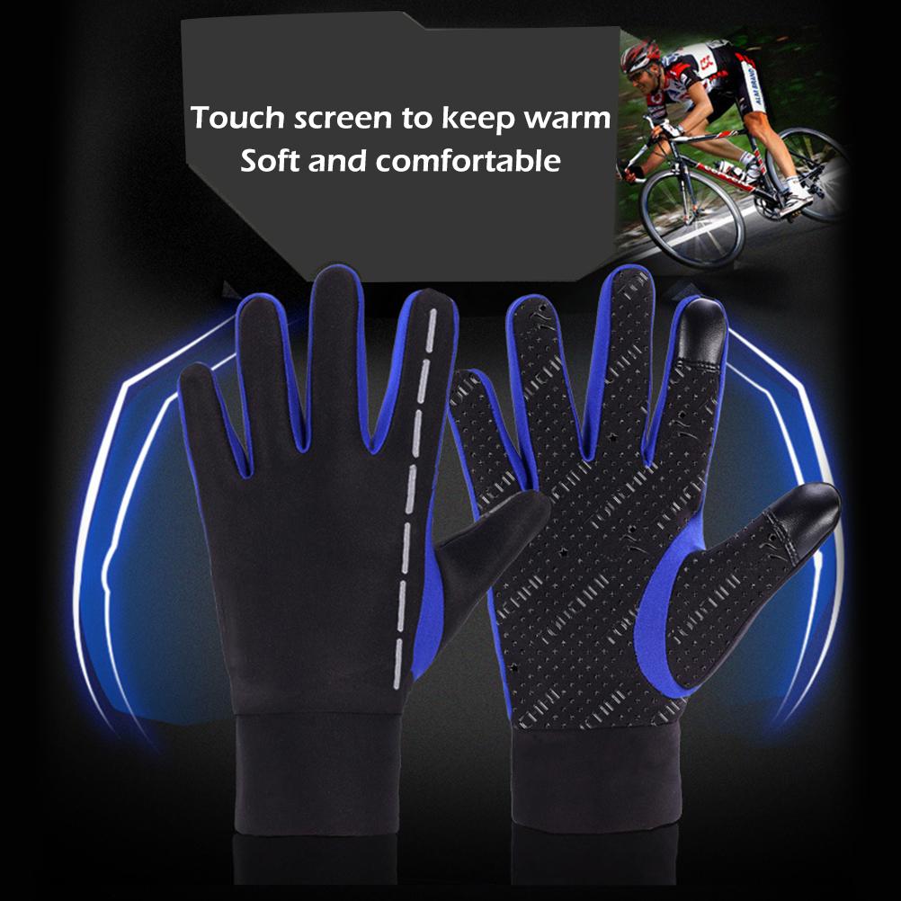 1 Pair Cycling Gloves Touchscreen Gloves Winter Windproof Gloves for Cycling Running Fitness Camping Hiking Riding