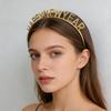 Happy New Year Headbands Letter New Year Eve Hair Hoop Party Headwear for Women, New Year Celebration Photo Prop Festival Decor