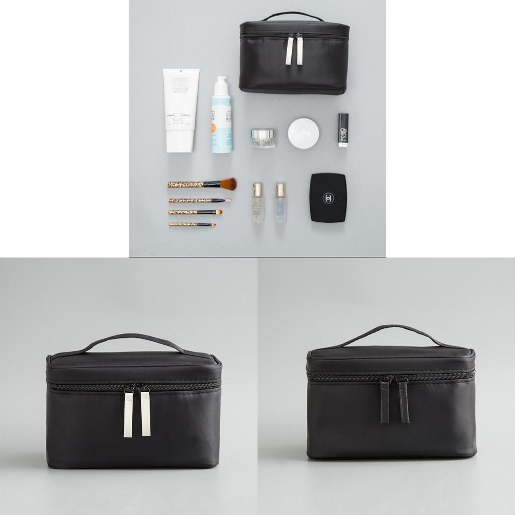 Moderne minimalistische Reise-Kosmetiktasche mit großem Fassungsvermögen, Nylon-Organizer für Kosmetika und Toilettenartikel