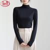 Langsha Women's Modal Mock Neck Long Sleeve Slimming Base Layer Top
