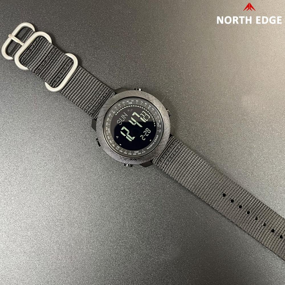 NORTH EDGE Watches for Man APACHE Field Watch 50MM Dial Compass Altimeter Barometer Chronograph Waterproof Men Watch Reloj