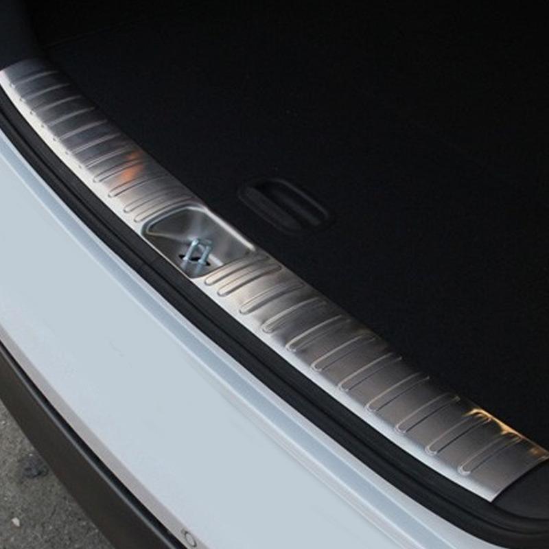 Car Inner Rear Bumper Panel Trunk Trim Cover Stainless Steel Plate Pedal Stick Threshold 1pcs For Hyundai Tucson