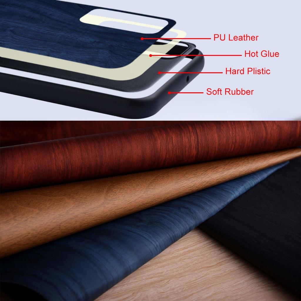 Case for Poco X6 Pro F6 Pro  Funda Bamboo Wood Pattern Four-corner Explosion-proof Back Cover Poco M6 Pro