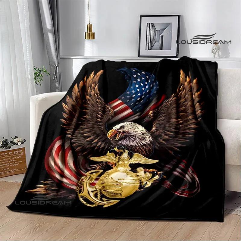 3D Eagle Printed Blanket Picnic Blankets Flange Warm Blanket Soft and Comfortable Blanket Bed Linings Birthday Gift
