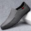 Fashion Casual Leather Mens Footwear Slip on Office Man Formal Shoes Wedding Party Men Dress Shoes Breath Driving Lazy Loafers Moccasins