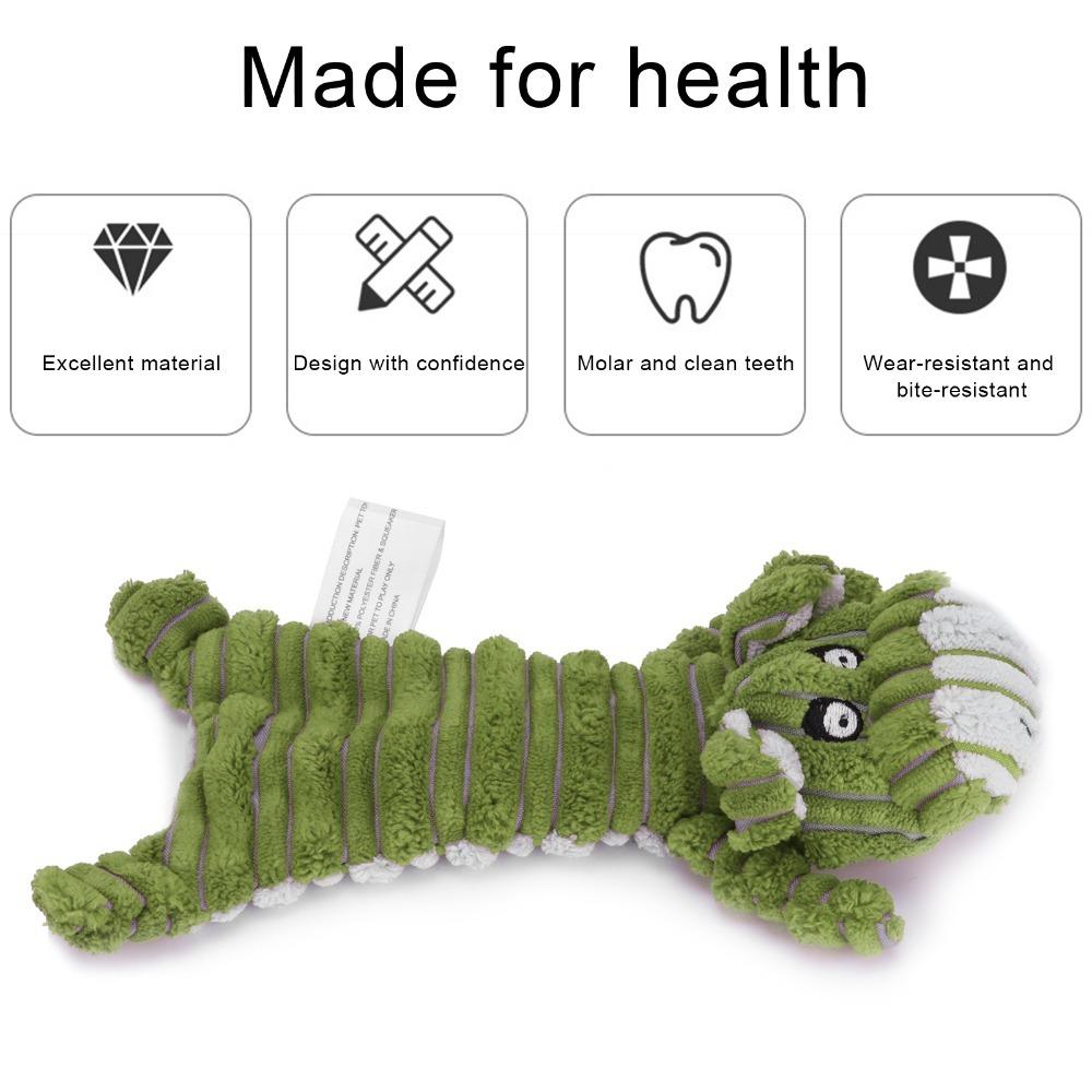 Stuffed Animal Corduroy Plush Dog Toy Stuffed Pig Bear Dog Play Toy  Interactive Training Game
