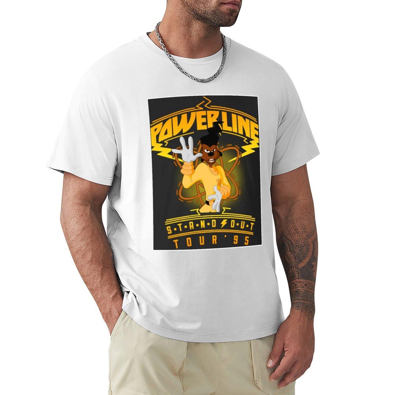 retro powerline cartoon tour tshirt TShirt graphic shirts tees Mens tshirts S