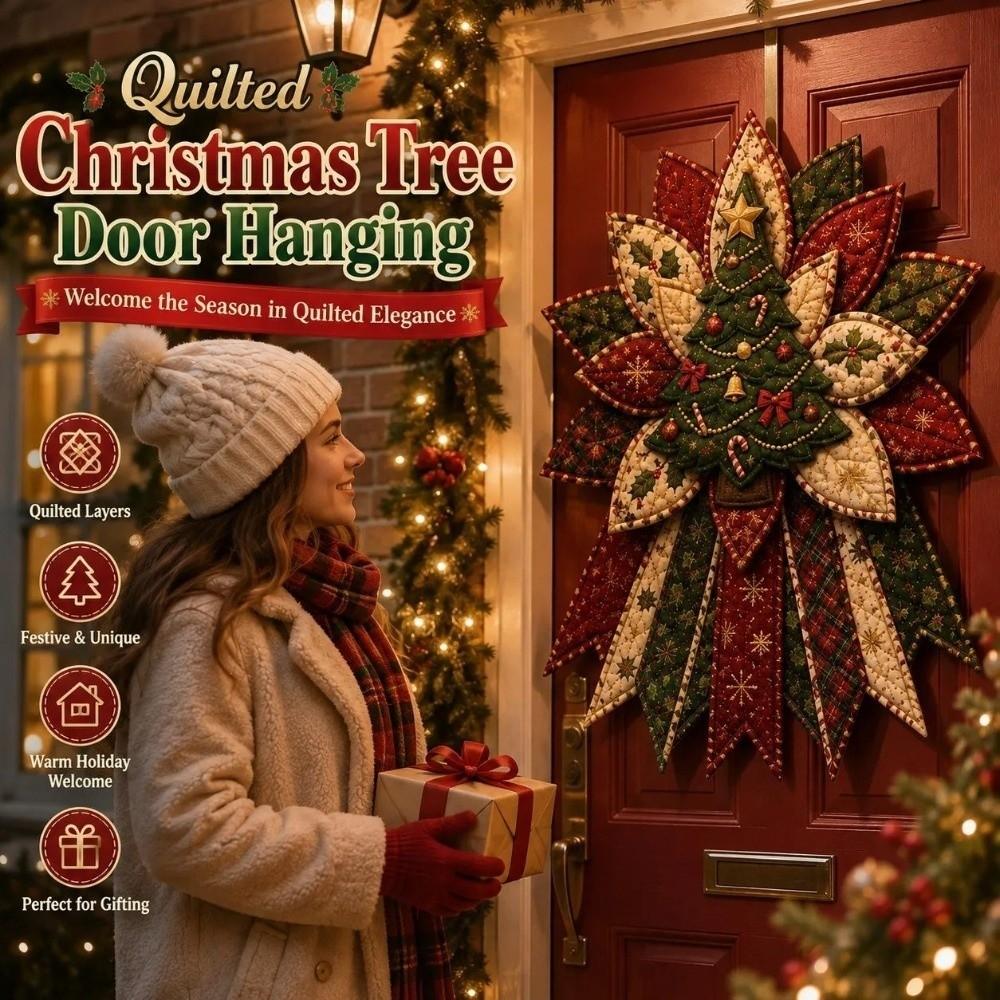 Pre-Cut Fabric Strips Patchwork Bow Sewing Set Quilted Christmas Hanging Kit Christmas Party