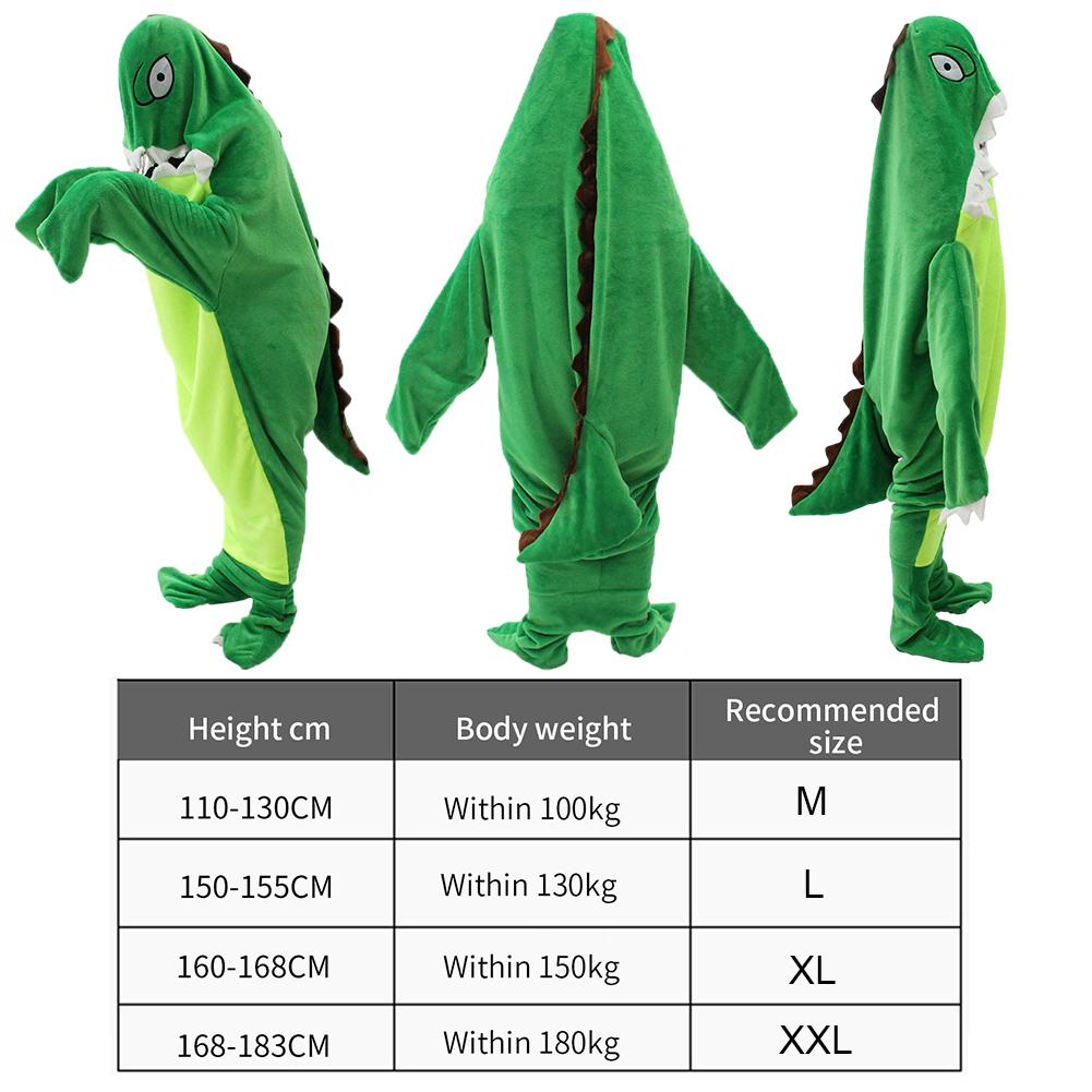 

Dinosaur Warm Flannel Homewear Kids Autumn&Winter Soft Onesie Cosplay Animal Hoodie Pajamas Parent-Child Girls Sleepwear L