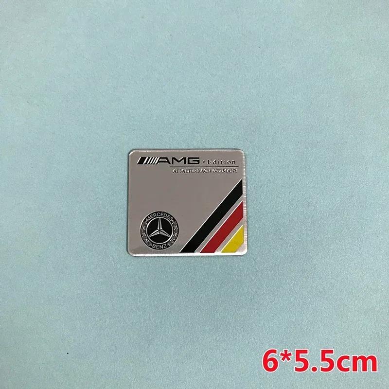 8X3cm Thin Aluminium Label Sticker Car Emblem for Mercedes Benz Wheat Star Maybach AMG Apple Tree B Logo Special Limited EditionQ6 FRDC5