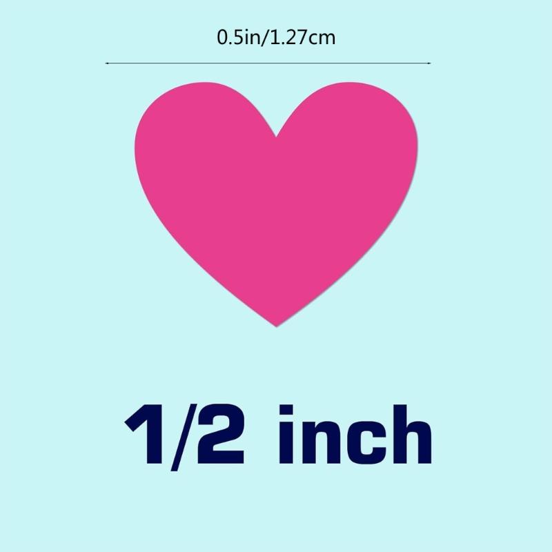 Vícebarevná samolepka srdíčka Odnímatelná lepicí obalová samolepka pro deník plánovač fotoalbum dekorace narozeninové karty