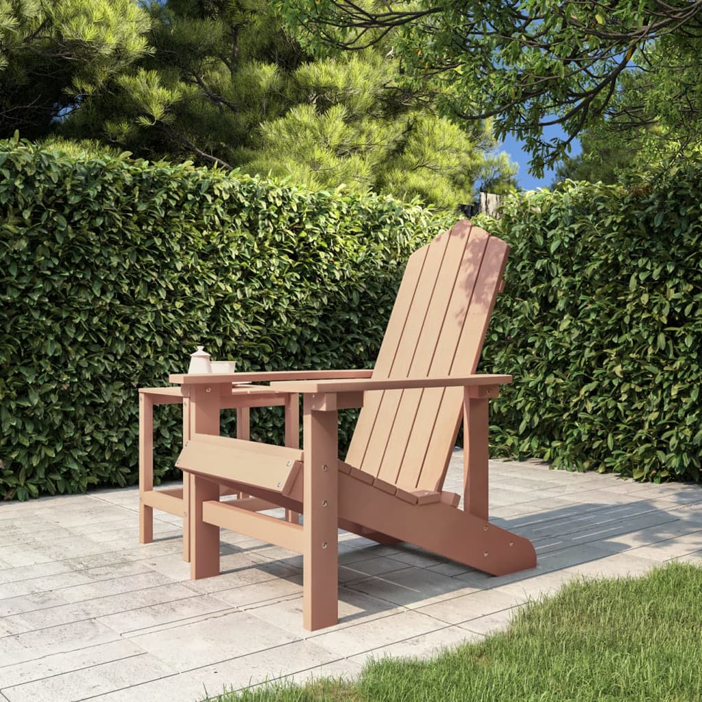 Vidaxl Adirondack Garden Chair, HDPE, Brown