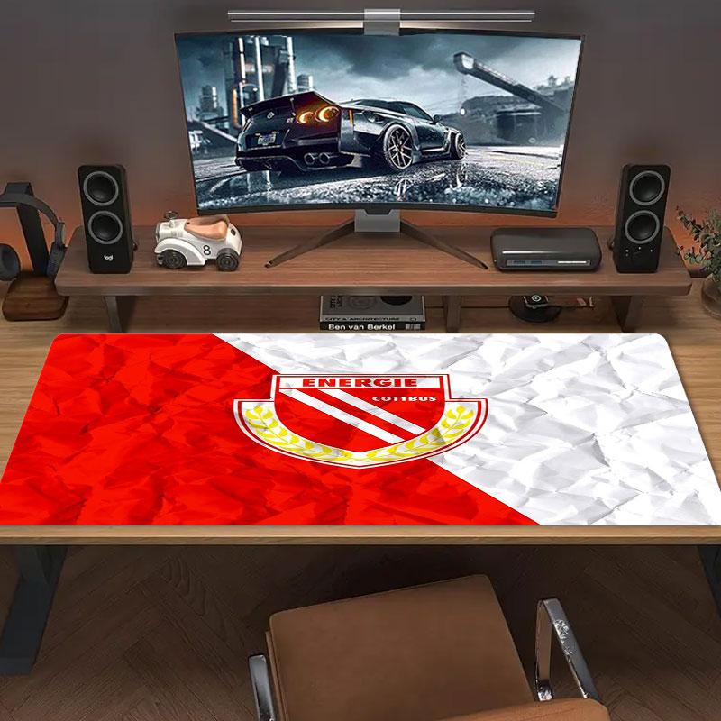 FC Energie Cottbus Large Size Mouse Pad Large Gaming Table Cushion Non-slip Laptop Tablet Big Mousepad XXL Mat Mini PC Playmat With Lock Edge