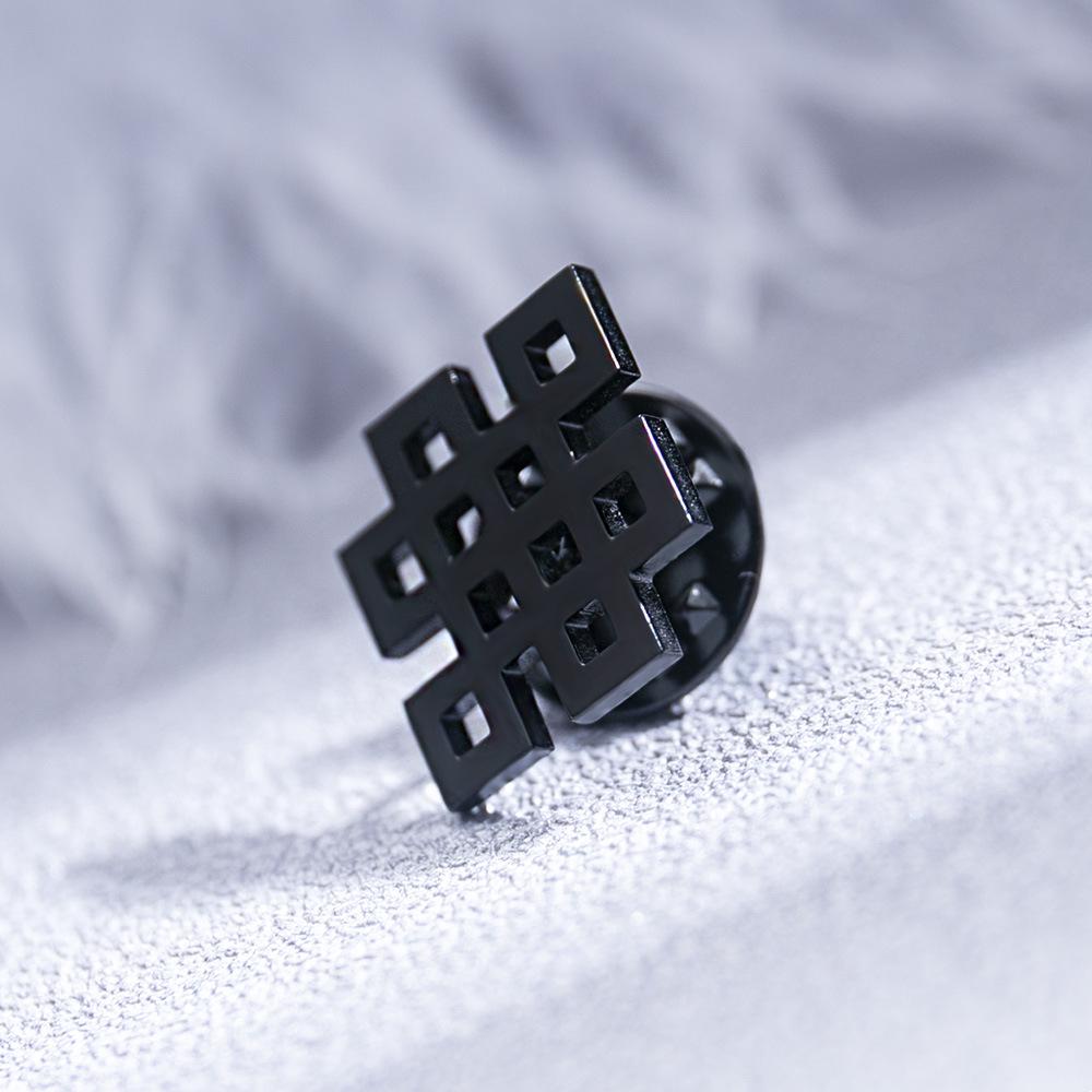 Broșă Bărbătească Vintage Nod Celtic Oțel Inoxidabil - Bijuterie Acul de Rever pentru Costum de Nuntă