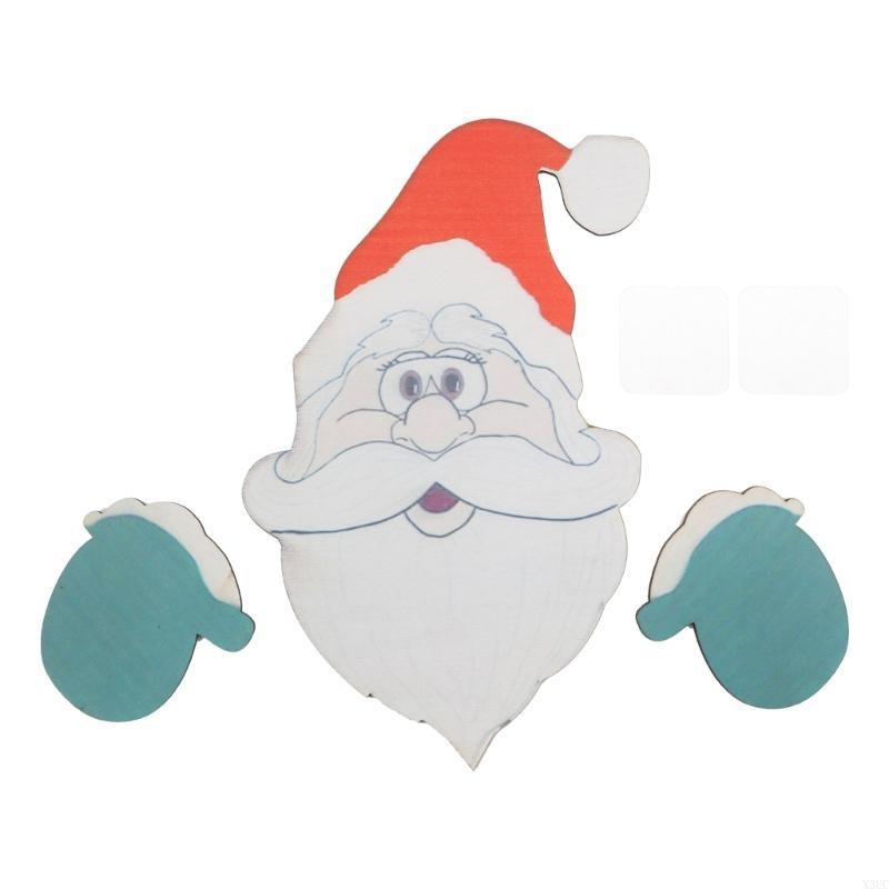 

Santa Elk Shaped Decoration Outdoor Ornaments with Sticky Strip Cartoon X3UC