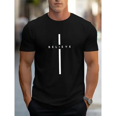 Rozmiary europejskie Męska Koszulka Wygodna Okrągły Dekolt Codzienna Bawełna Krótki Rękaw Miękki Oddychający Top Odzież Męska Koszulka Letnia Wiosenna Streetwear