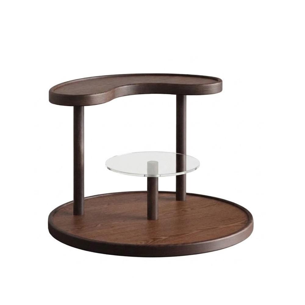 Curved Edge Round Base Storage Rack Detachable Perfume Jewelry Display Stand  Study