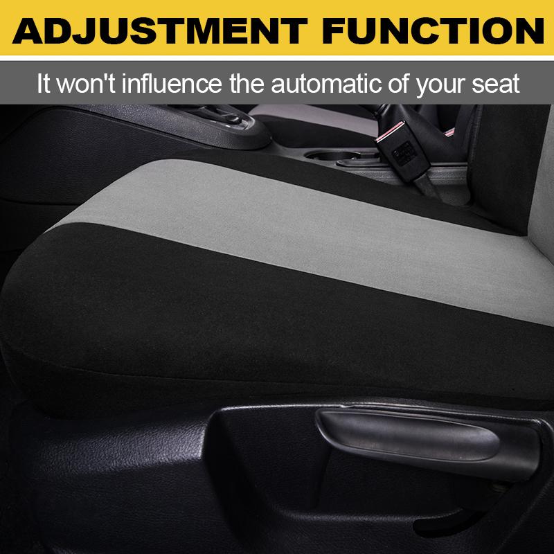 AUTOYOUTH Automobiles Seat Covers Full Car Seat Cover T-shirt Style Car Seat Covers Full Set Gray Cloth - Universal