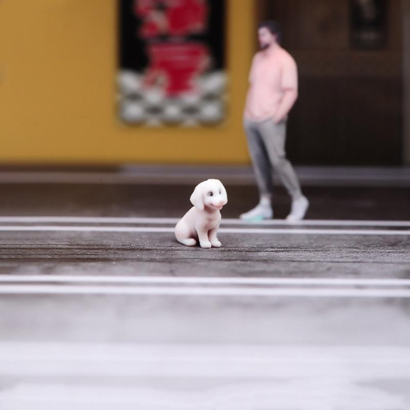 1/64 Scale Resin Pet Statue 3D Print Dog/Cats Shape Figurine Handmade Miniature Model Ideal For Home Display