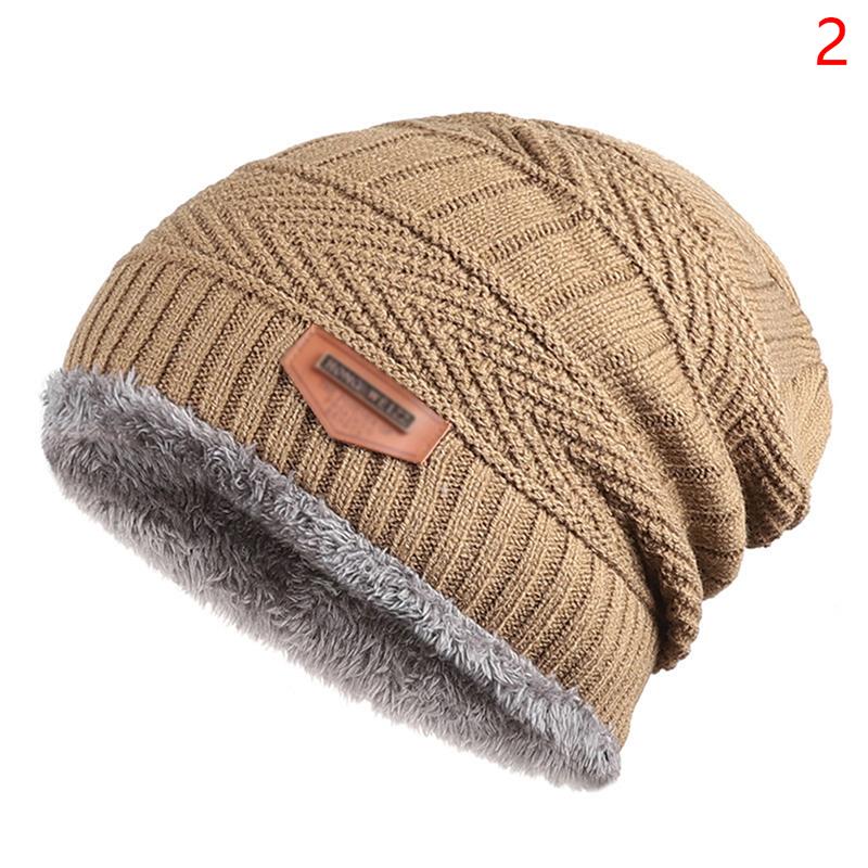 Neuer Strickfleece-Schal Wintermütze Weiche Herren- und Damen-Beanie Warme Mütze Verdickung Plus Samt Lockere Wintermütze mit Schal