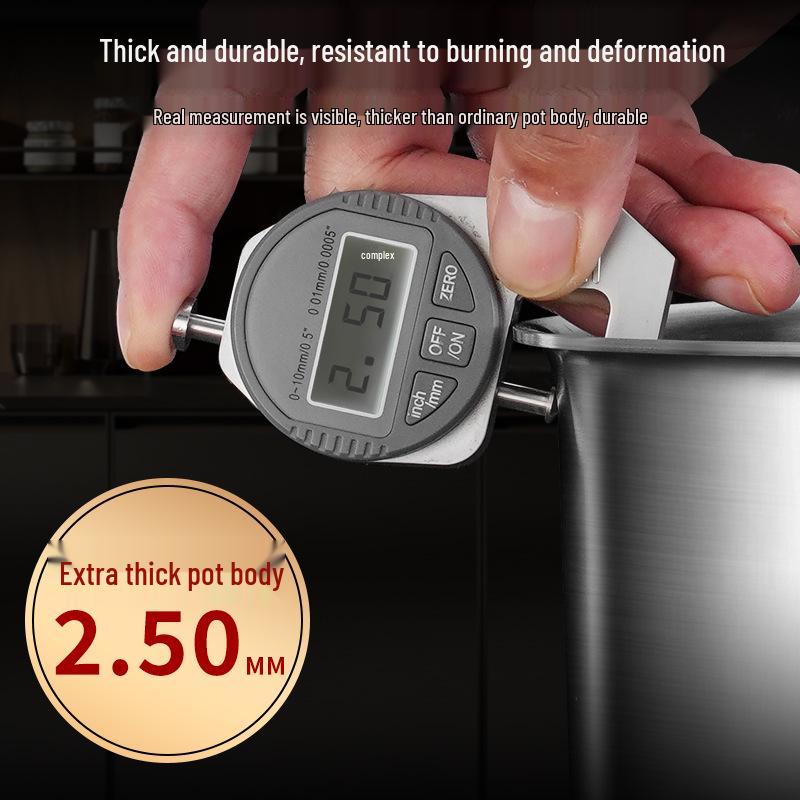 Extra Tall 316 Stainless Steel Stock Pot - Food-Grade, Deepened & Thickened, Large Capacity, Perfect for Stewing & Soups