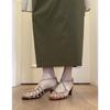 Vintage Woven Sandals Women Wear New Heel Thick Heel Open-toed High Heels