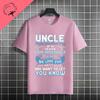 Unisexs Funny To Be An Uncle Again Slogan Tshirt Casual Fashion Streetwear 100 Cotton Short Sleeve Round Neck Tshirt