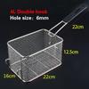 Stainless steel frying basket net French fries basket frame square oil  control  basket dense frying screen