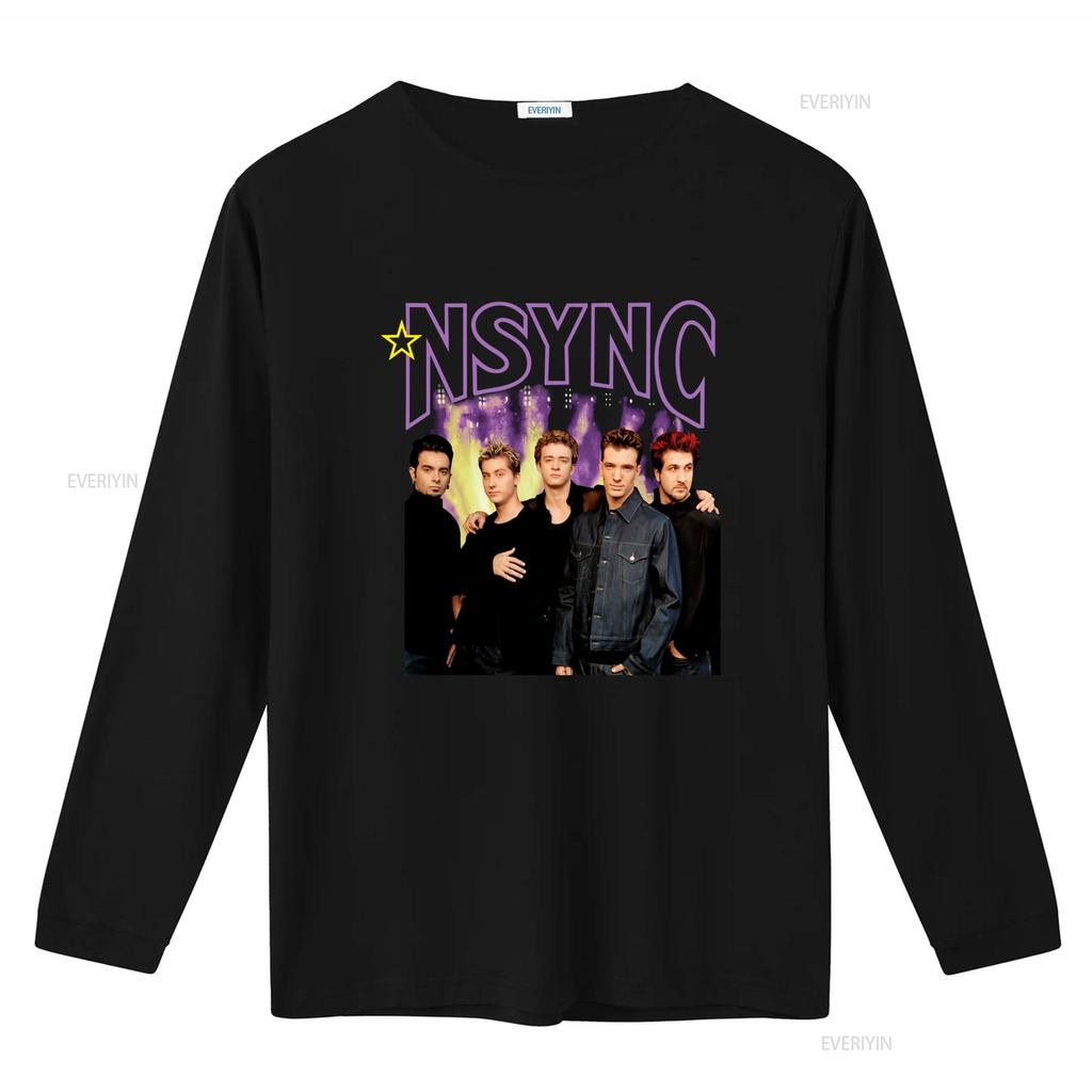 Retro Vintage S NSYNC Pop Boy Band Print Casual T Shirt Vintage Washed Homme Streetwear Soft Stretched Breathable Stylish