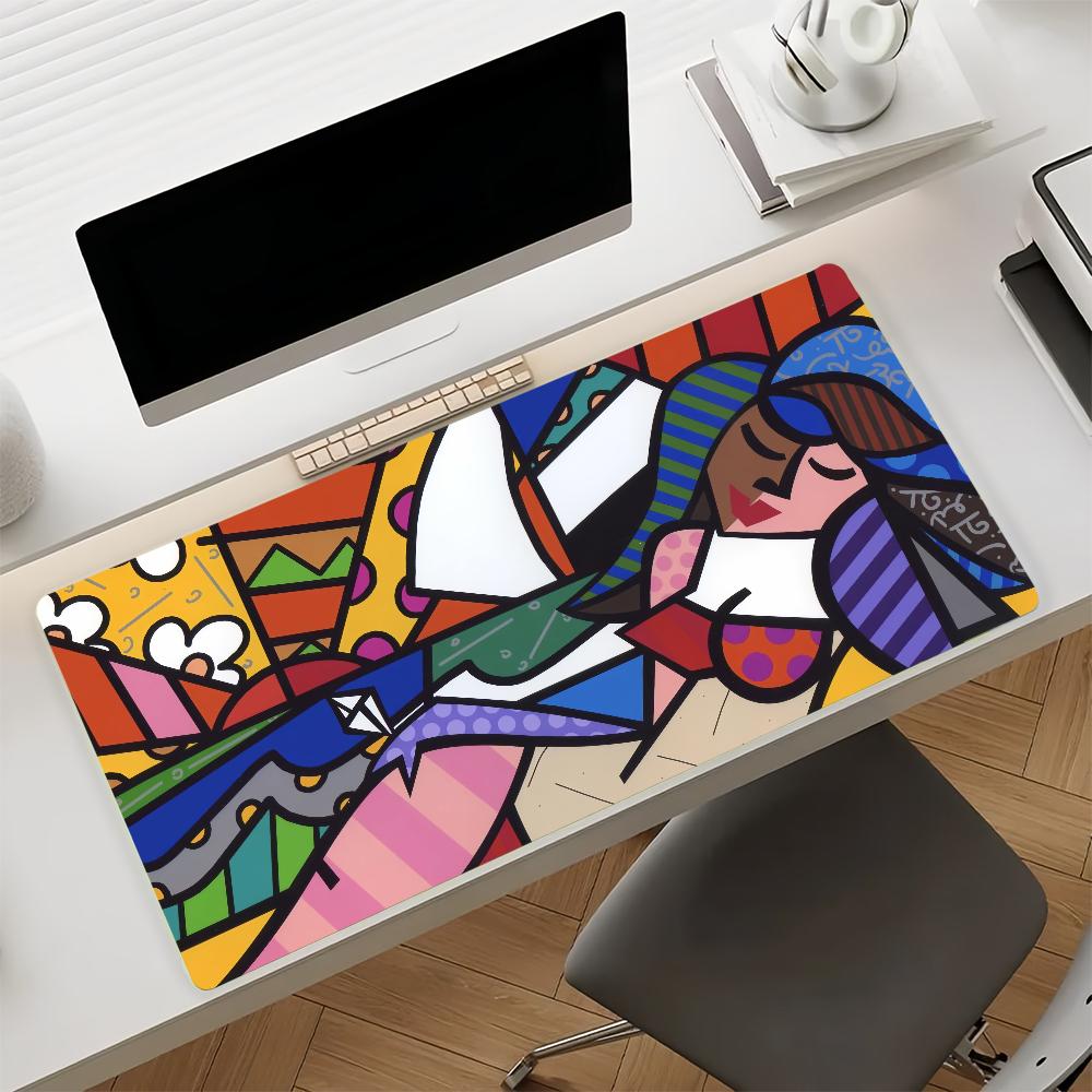 Art R-Romero B-Britto-S Mouse Pad Non-slip Rubber Gamer Balance Computer Mat Decoracion Deskmat Laptop Office Large