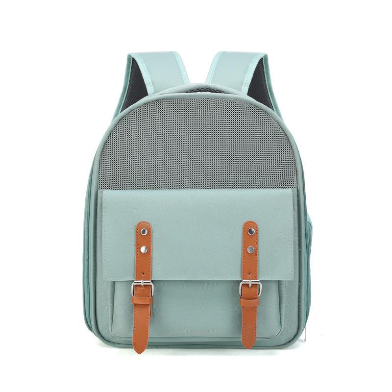 Cat Bag Portable Dog and Cat Backpack Pet Schoolbag Breathable Canvas Cage Cat Bag Pet Supplies