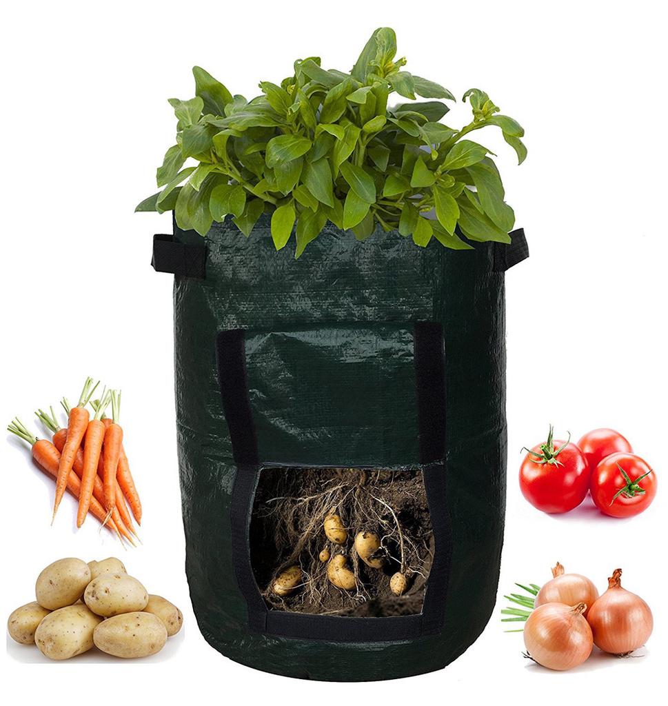 Sagit DIY Kartoffelpflanzgefäß, PE-Tuch, Pflanzbehälter, Tasche, verdickter Gartentopf