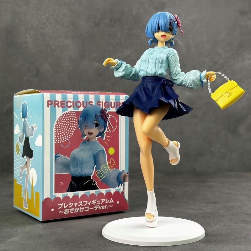 Life in a Different World from Scratch: Rem’s Different Color Standing Two-Dimensional Beautiful Girl Figure Anime Ornament