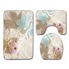 Shell Bathroom Floor Mat Toilet Three-Piece Set