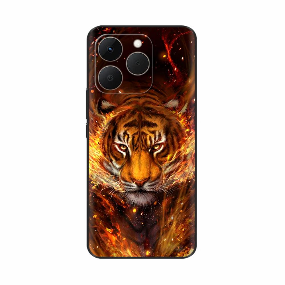 For Realme 15T 5G Case Soft Silicone Bumper Cartoon Flower Skull Painting Back Cover For Oppo Realme 15T 15 T Phone Cases Funda