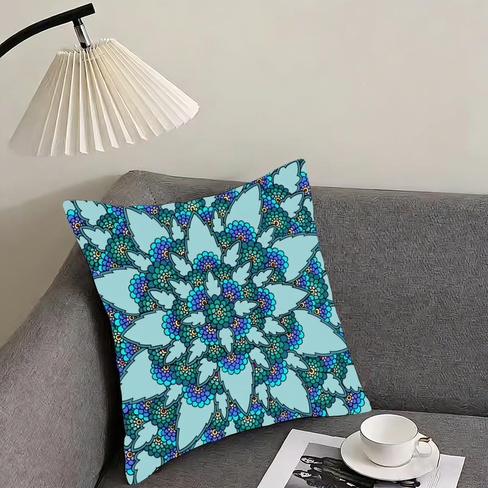 

Чехол для подушки Henna Bloom Элегантный комфортный наволочка Диван-кровать Двусторонний принт Невидимая молния Декор для дома 30x30cm
