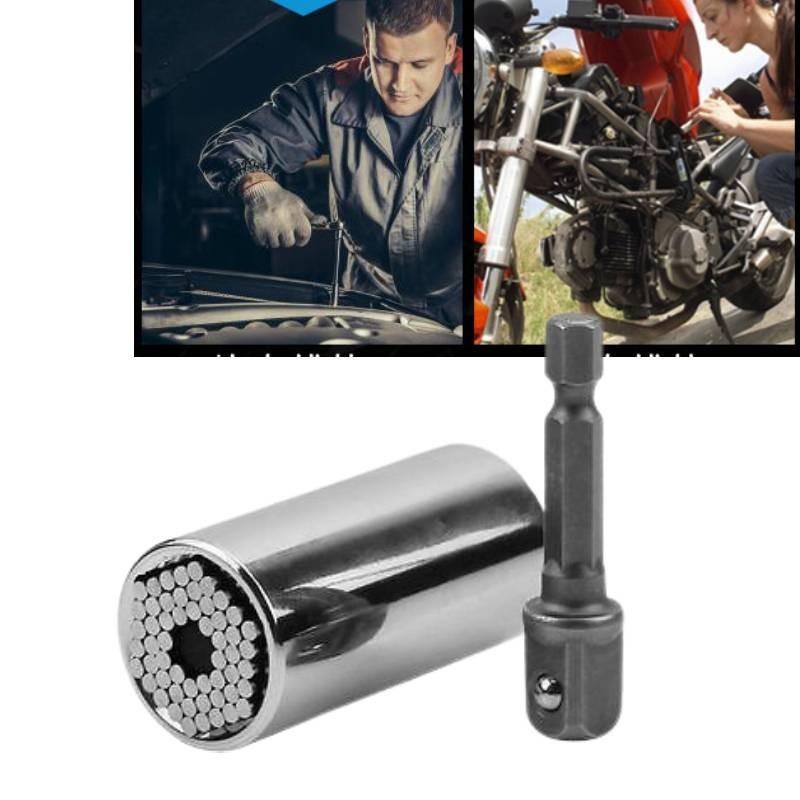 Heavy-duty Universal Socket Set With Electric Extension Rod And Ratchet Wrench