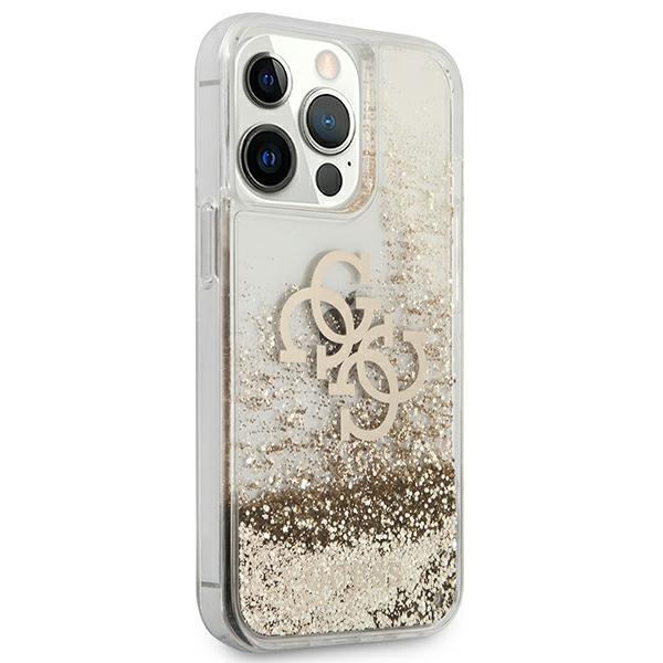 Guess Guhcp13Xlg4Ggo Iphone 13 Pro Max6,7 Złoty/Gold Hardcase 4G Big Liquid Glitter