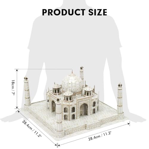 ASSYME Cubic Fan 3D Puzzle Craft Kit, Taj Mahal, DS0981h, No Glue or Tools Required