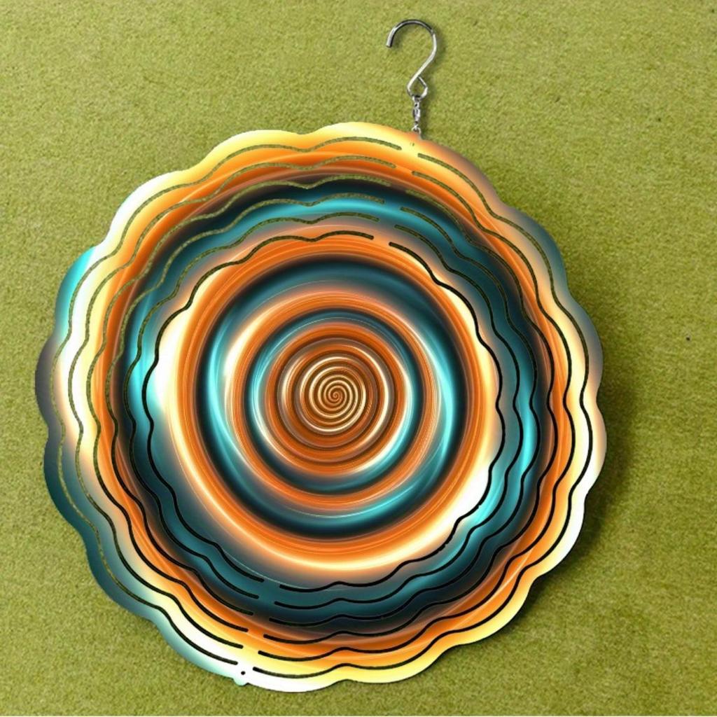 10 Inch Metal Wind Spinner Garden Decor with 360 Degree Rotating Hook Outdoor Hanging Ornament for Patio Yard Home All Season Gift