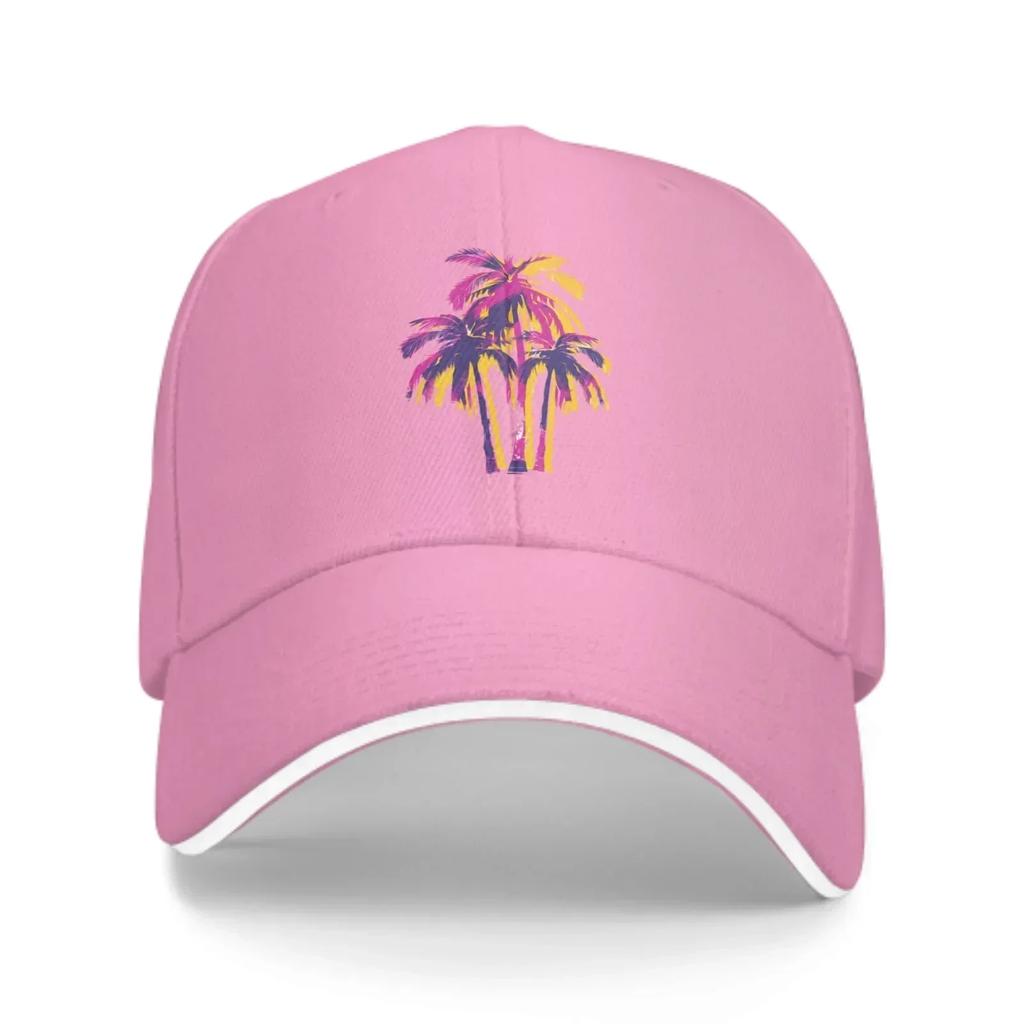 Tropical Palm Baseball Caps Fashion Casquette for Unisex Women Adjustable Casual Trucker Hats for Sports Outdoor Activities
