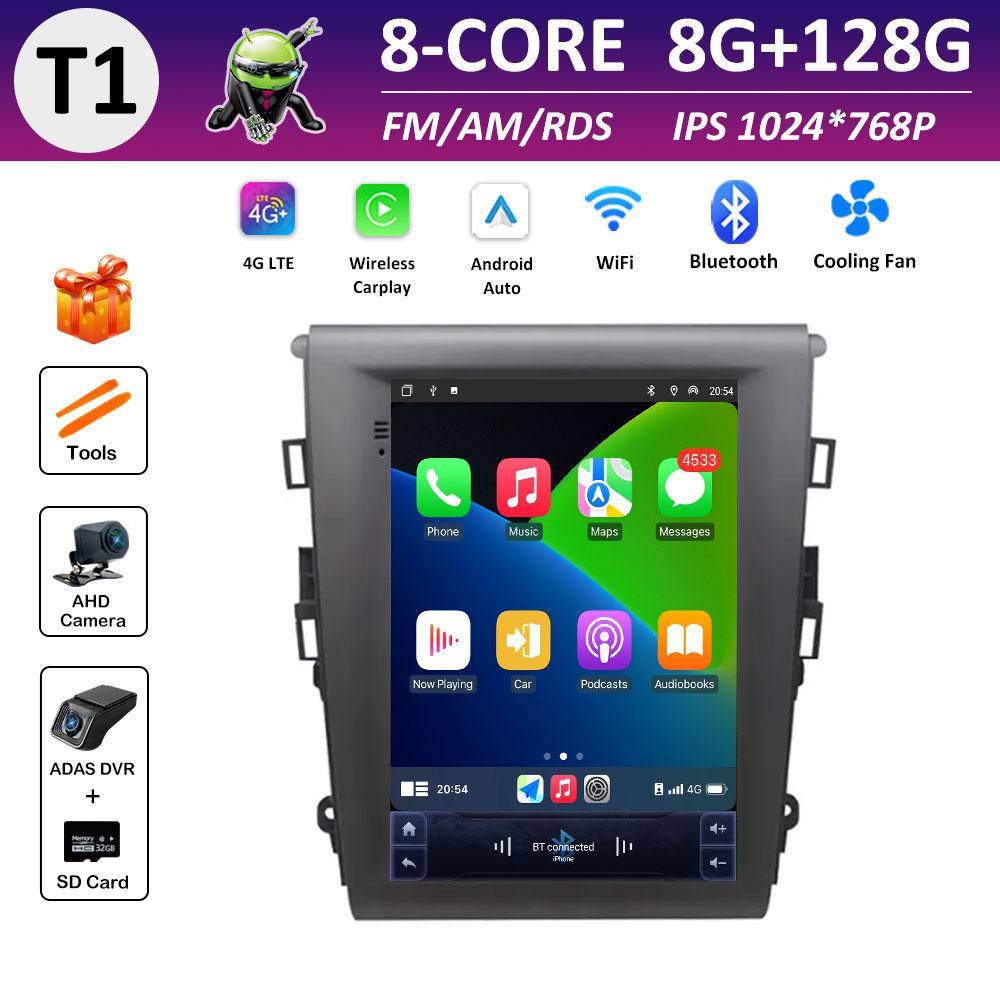 For Ford Mondeo Fusion MK5 2013 2014 2015 2016 - 2018 IPS Touch Screen Android Smart System DSP Stereo Car Multimedia Player 4G