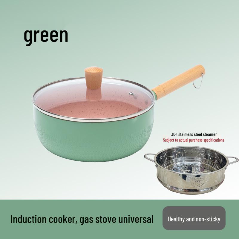 Yukihira Non-Stick Maifan Stone Baby Food Pot with Steamer Basket